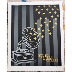Phish Bethel Woods 2011 Summer Tour Poster Signed Numbered 7/40 Gramophone Gold